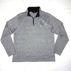 Ducks Unlimited Gray Lightweight 1/4 Zip Long Sleeve Performance Pullover Mens M